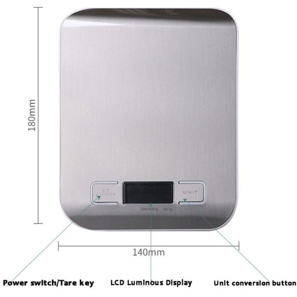 Stainless Steel Kitchen Scale For Versatile Weighing Needs - Image 2