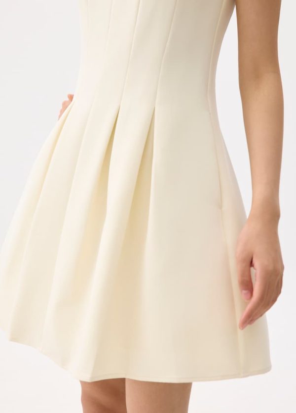 Square Neck Drop Waist Mini Dress - Image 5