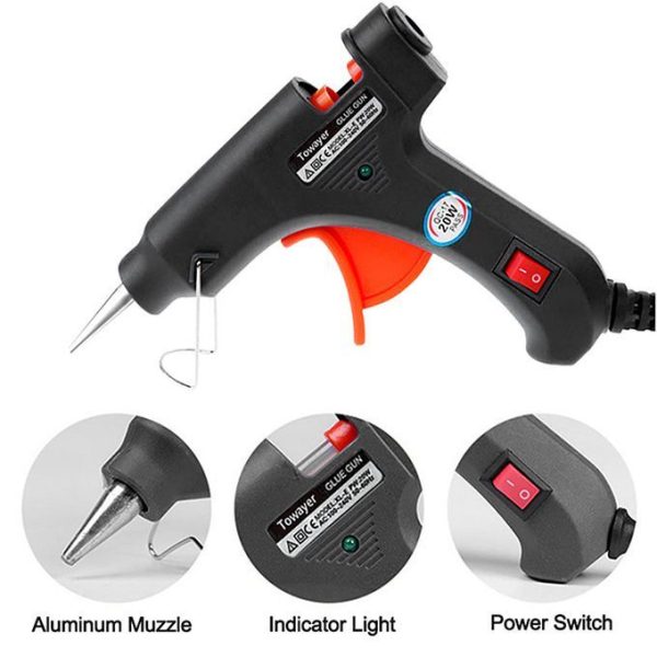 VIC 20W Hot Melt Glue Gun With 20PCS Glue Sticks For Repair Tool - Image 5