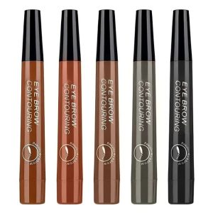 5pcs 5 Colors Eyebrow Pen Waterproof (5pcs Includ Coffee /brown /grey/red-brown /black-grey)