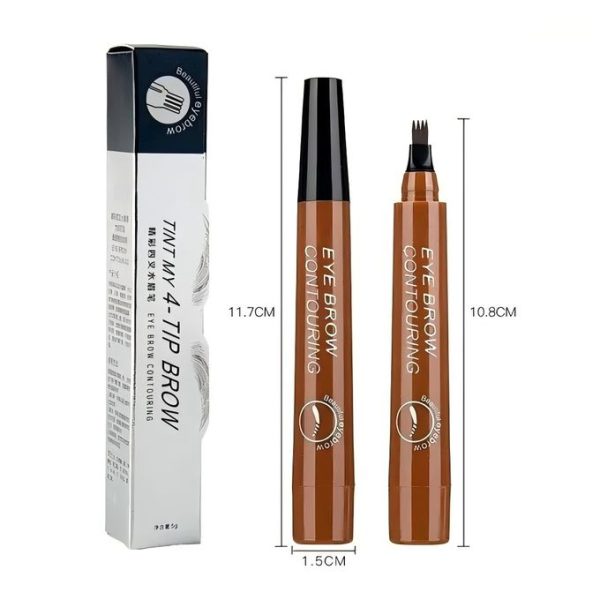 5pcs 5 Colors Eyebrow Pen Waterproof (5pcs Includ Coffee /brown /grey/red-brown /black-grey) - Image 4