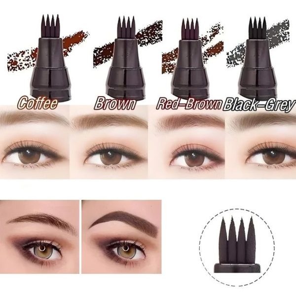 5pcs 5 Colors Eyebrow Pen Waterproof (5pcs Includ Coffee /brown /grey/red-brown /black-grey) - Image 3