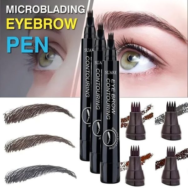 5pcs 5 Colors Eyebrow Pen Waterproof (5pcs Includ Coffee /brown /grey/red-brown /black-grey) - Image 2
