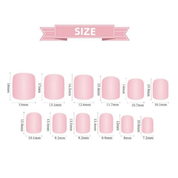 Mateamoda 24 PCS Wearing Nails Beauty Nail French Long Press On Nails - Image 3