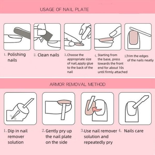 Mateamoda 24 PCS Wearing Nails Beauty Nail French Long Press On Nails - Image 2