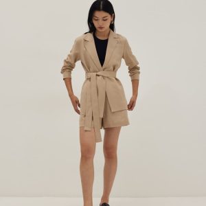 Linen Tailored Shorts - Image 3