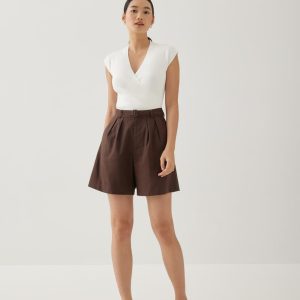 Linen Wide Leg Shorts - Image 5