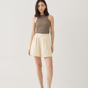 Linen Wide Leg Shorts - Image 4