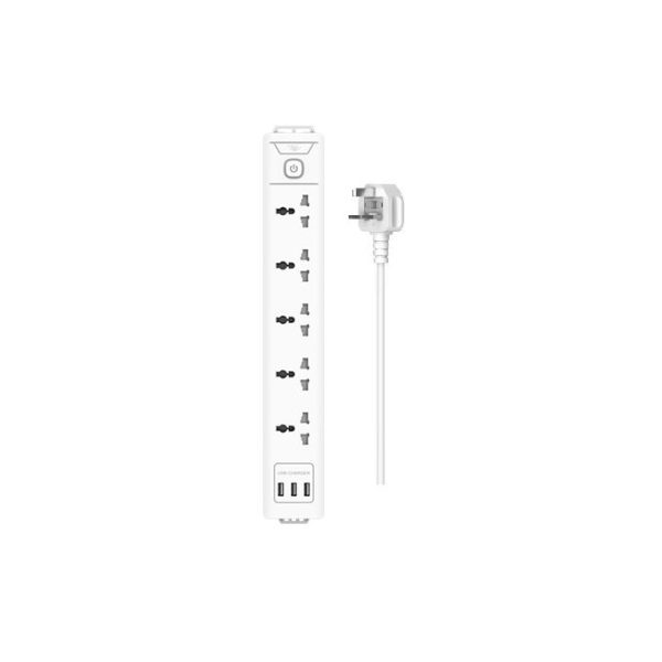 5 Sockets Extension Box With 3 USB Ports - ISU-1521WU