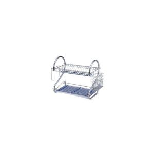 16" Stainless Steel Dish Drainer With Cup And Cutlery Holder