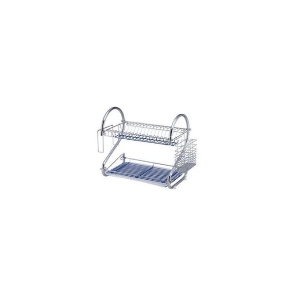 16" Stainless Steel Dish Drainer With Cup And Cutlery Holder