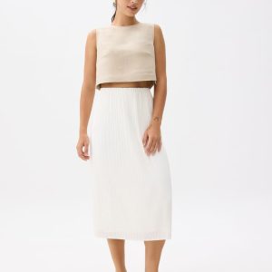 Pleated Column Midi Skirt - Image 5