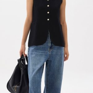 Tailored Long Knit Vest - Image 4