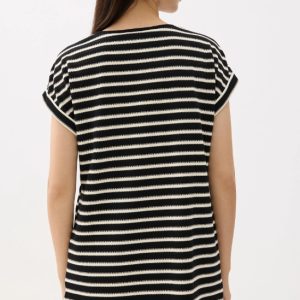 Striped Jersey Shift Mini Dress - Image 2