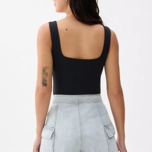 Denim High Waist A-line Shorts - Image 2