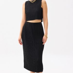 Gym Pleated Column Midi Skirt - Image 4