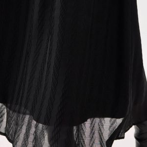 Elastic High Waist Crinkled Flare Maxi Skirt - Image 2